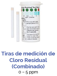Tiras de medición Cloro Residual Combinado